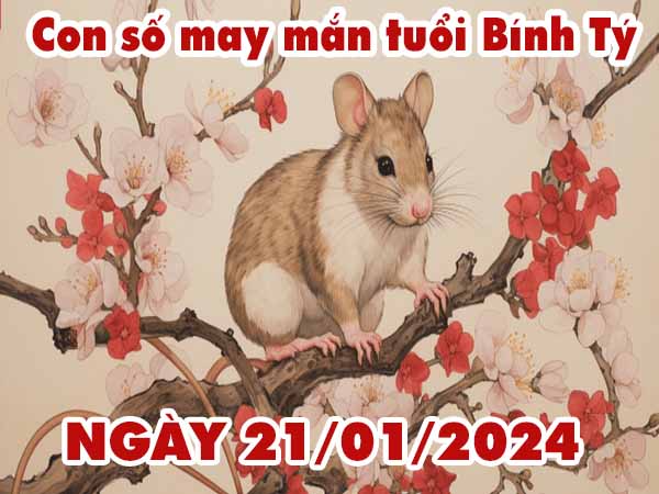 Thống kê con số may mắn tuổi Bính Tý ngày 21/1/2024